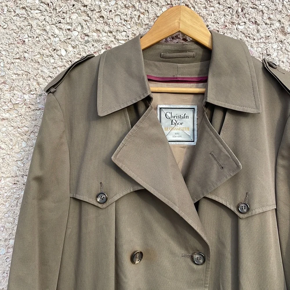 Vintage Christian Dior Classic Men’s Trench Coat - Picture 8 of 13